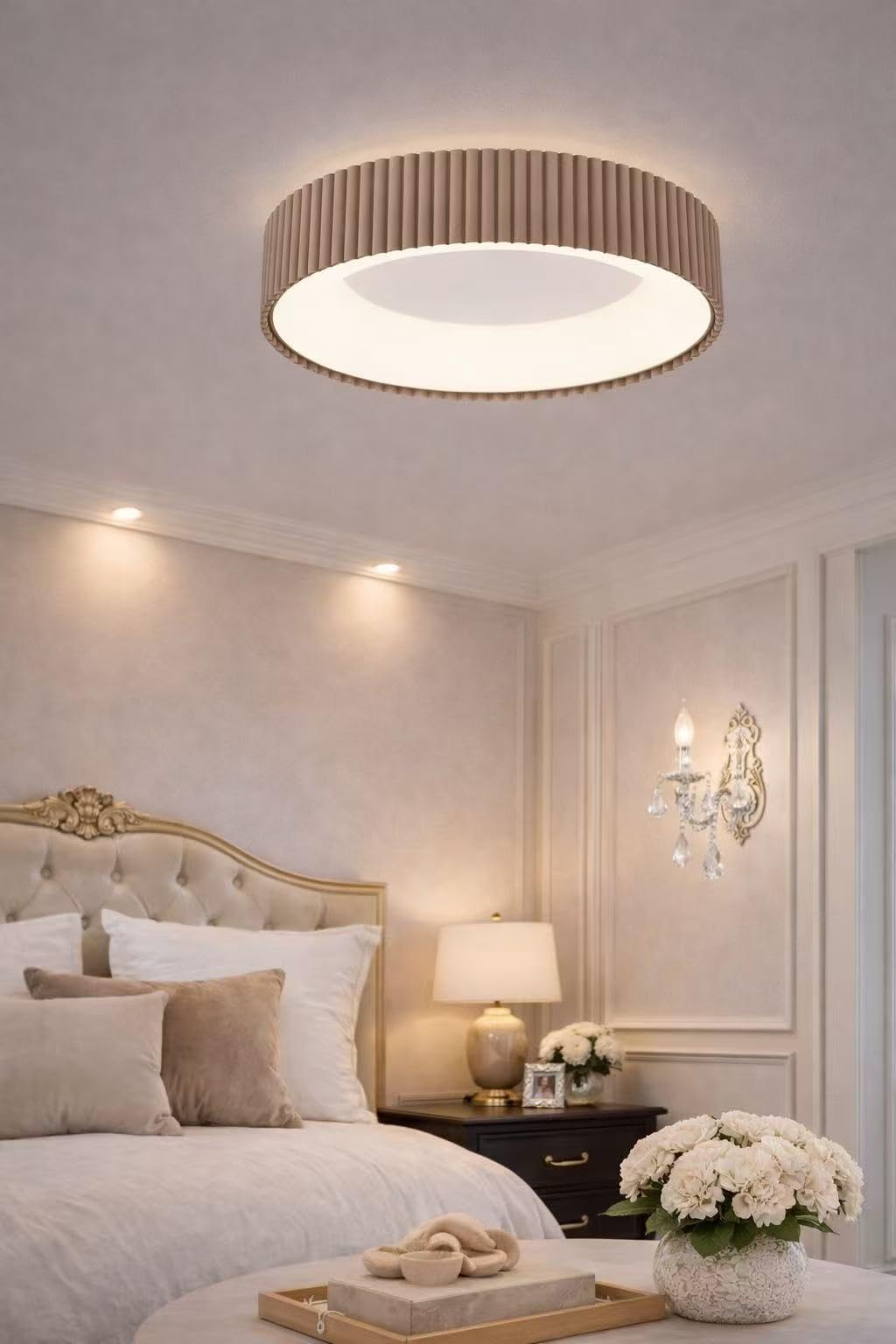 Plafoniera LED Moderna 30W Ø46cm con Telecomando, CCT Regolabile 3000K–4000K–6500K, Luce Soffitto Design Metallo, Lampada da Soffitto per Soggiorno Camera – PN-33OS-3C