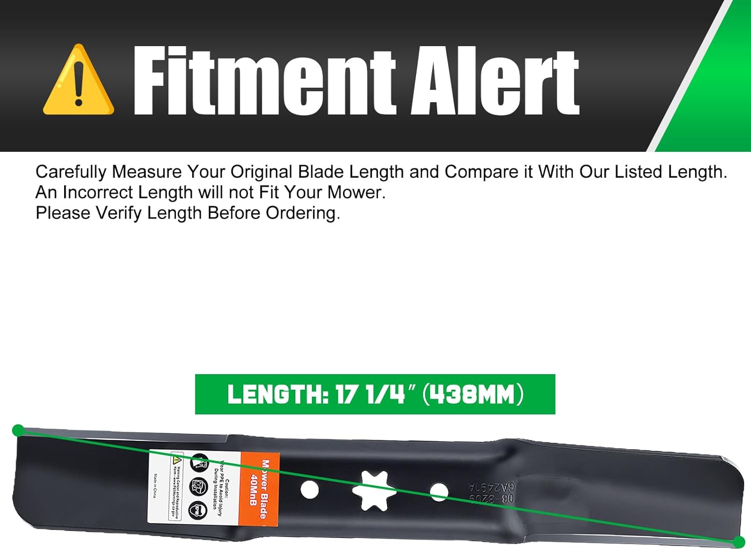 Grasscool ZT1 50 942-05052A Blades with 6 Star Shaped Hole for Cub Cadet Ultima ZT1 ZT2 Zero Turn Enduro XT1 XT2 LT50 50 inch Cut Deck Lawn Tractor Riding Replace 742-05052A 942-05052(High-Lift)