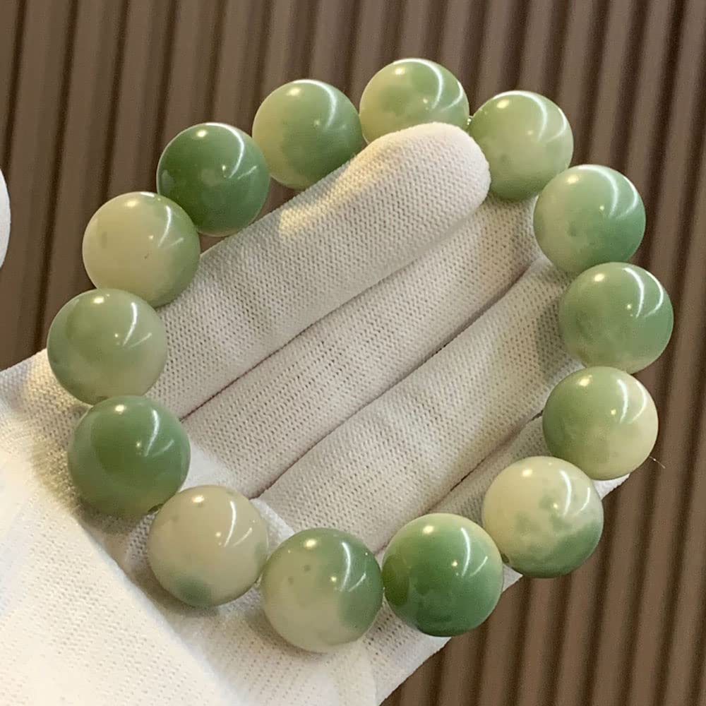 Bracciale con Perline Bodhi Bracciale Elasticizzato a Cerchio Singolo Fresh Bodhi for Uomo Donna Meditazione Yoga,Perline Bodhi(18mm)