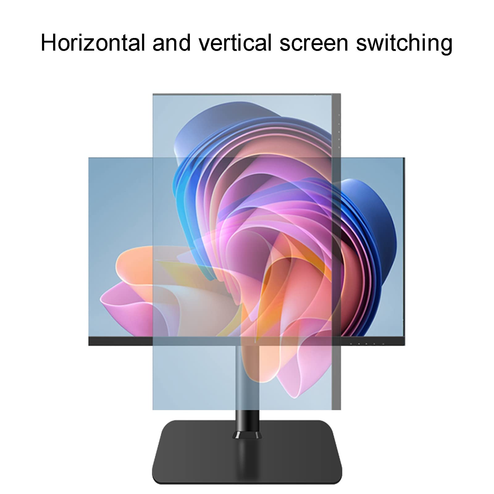 Soporte para TV Individual, Compatible con Pantallas De 17 A 27 Pulgadas, Soporte De Escritorio para Un Solo Monitor con Altura, Inclinación, Giro Y Rotación Ajustables,
