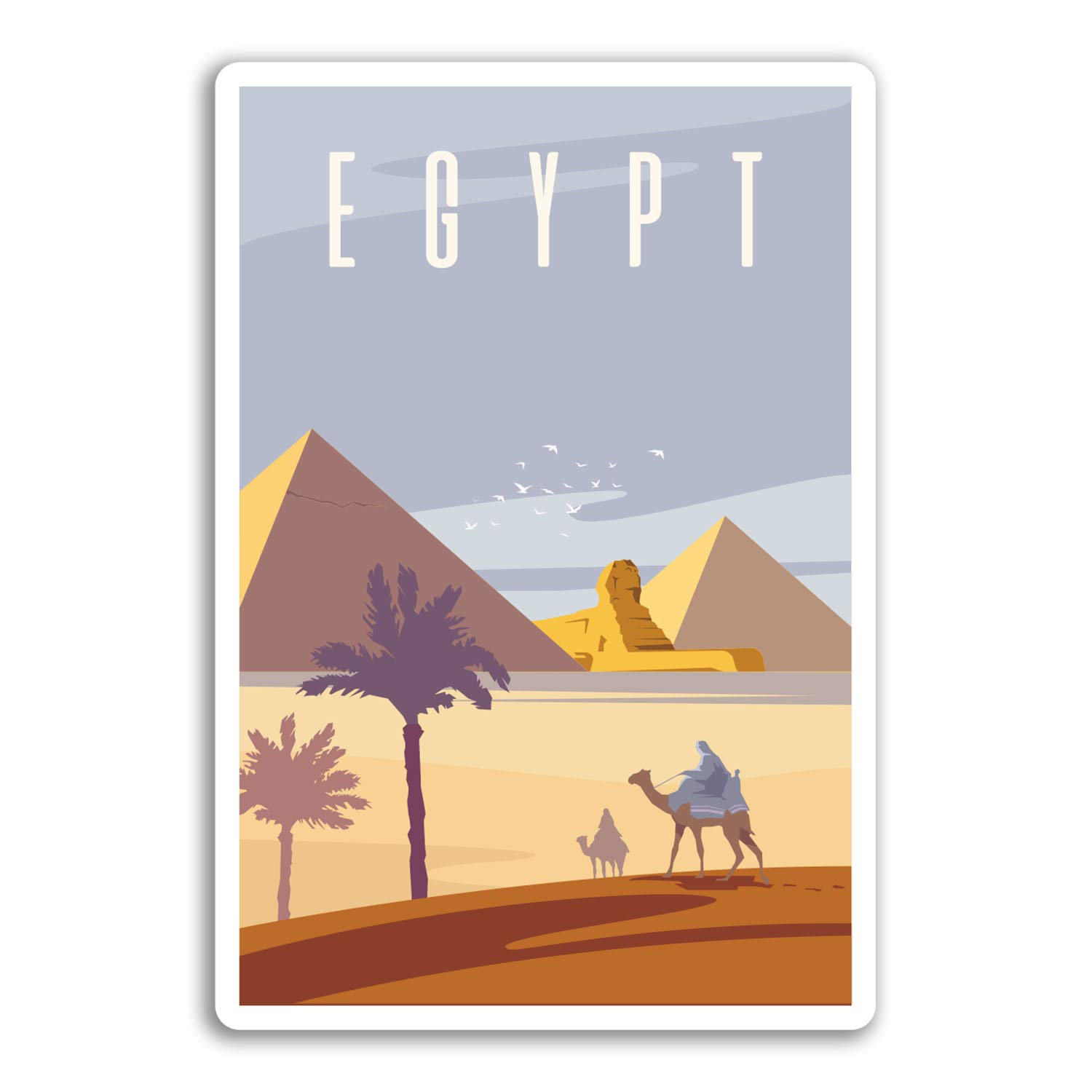 2 x 10cm Egypt Vinyl Stickers - Pyramid Travel Fun Sticker Laptop Luggage #18380 (10cm Tall)