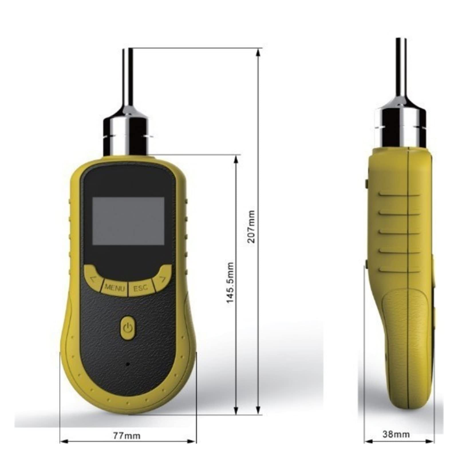Rilevatore Gas, Rivelatore multigas Portatile Universale 4 in 1 CO Ex H2S O2 per Lavoro, Casa