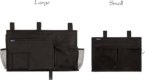 Miniatura 9 de Surblue - Organizador de cama colgante para mesita de noche, bolsa de almacenamiento, bolsillo para literas y camas de hospital, dormitorios