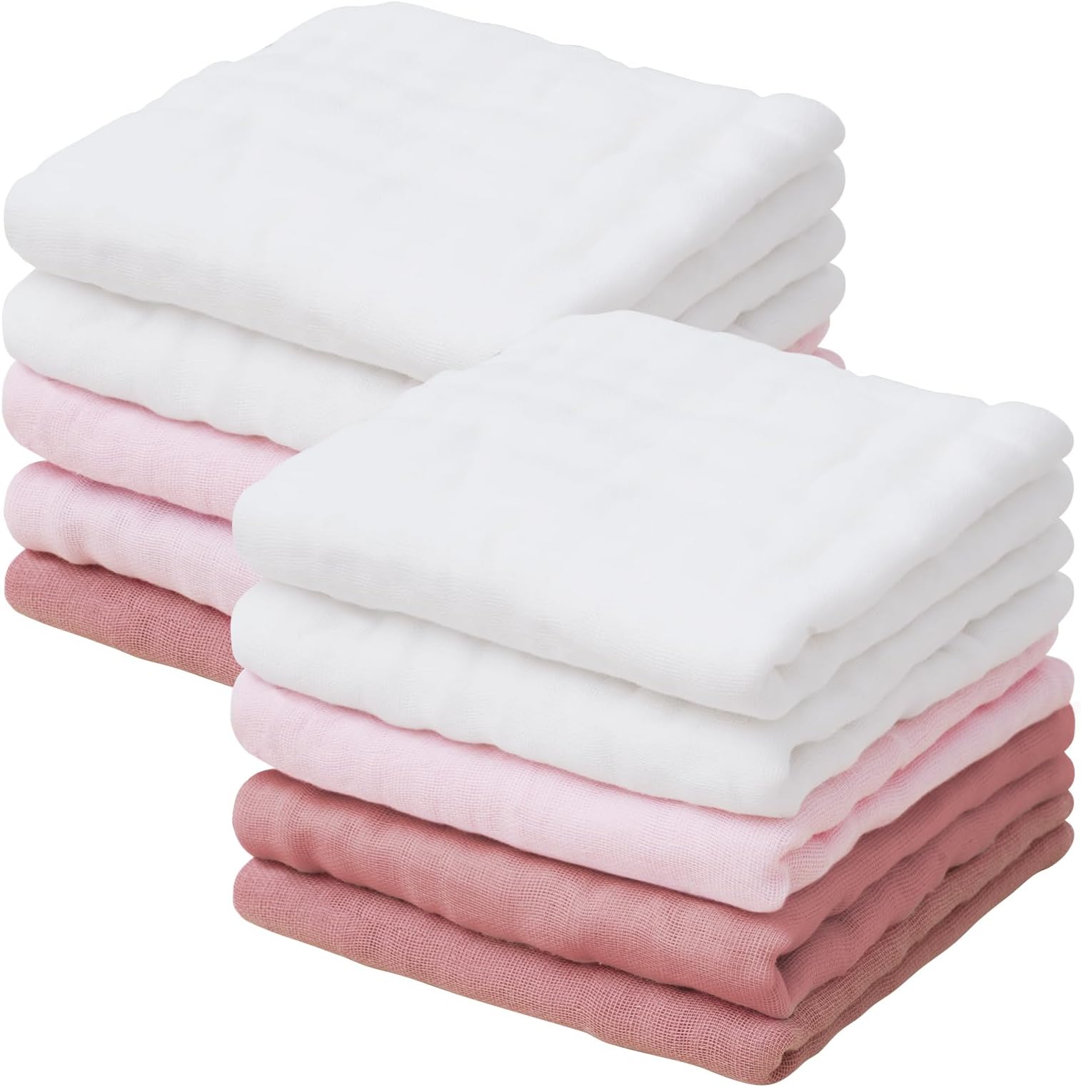 ImseVimse 10er Pack Waschbare Waschlappen Aus Baumwolle | Bio Baumwolle Für Baby & Familie | Mehrfarbig