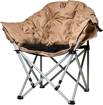 Bushtec King Size Padded Sofa Chair 440 lbs Capacity, Padded Seating with Cup Holder and Carry Bag, Easy to Fold