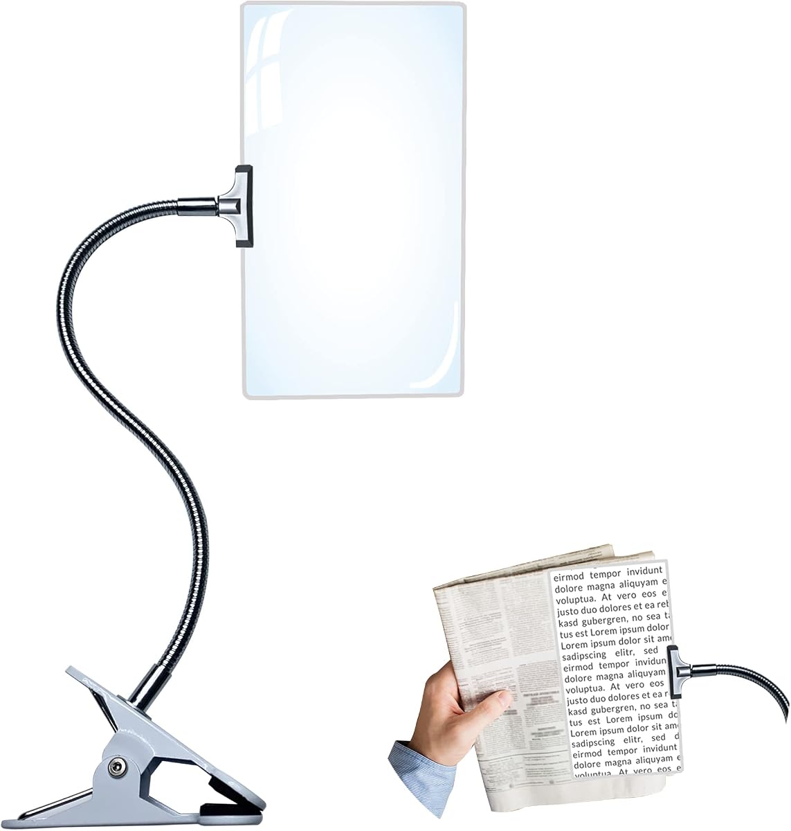 10x6 Magnifying Glass with Clip