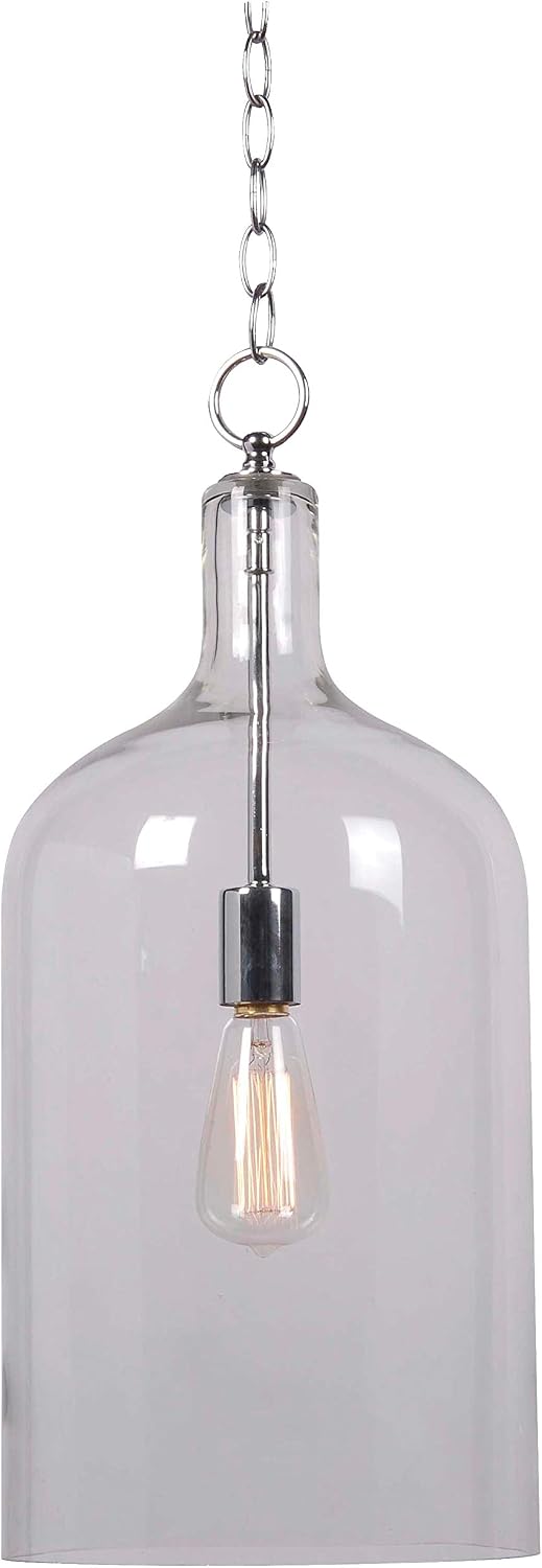 Kenroy Home 91830CLR Capri 1-Light Pendant, Clear Finish, Pendant ...