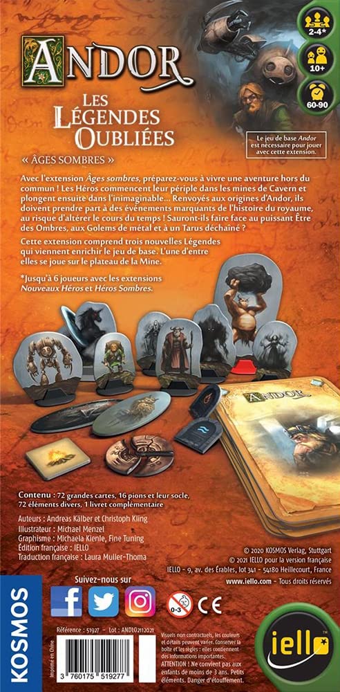 Lot Andor Les Légendes Oubliées Ages Sombres + Heros Magiques + 1 Decap Blumie (Ages Sombres + Magiques)
