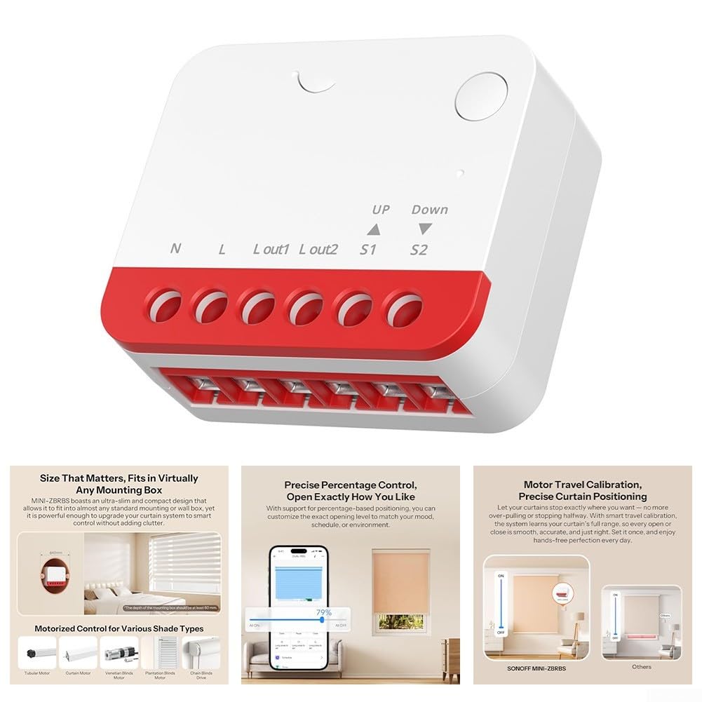 per Smart Shutter per zigbee Compatibile per Home Assistant(2PCS)