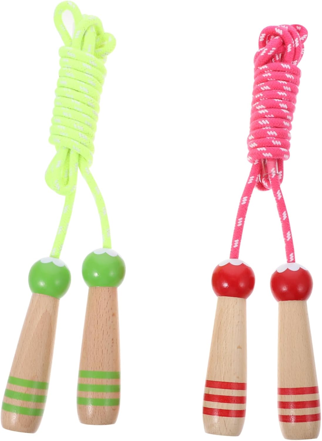 UPKOCH 2Pcs Adjustable Skipping Ropes for Wooden Handle Fitness Jumping Rope Fun Outdoor Exercise for Boys and Promotes Balance and Coordination