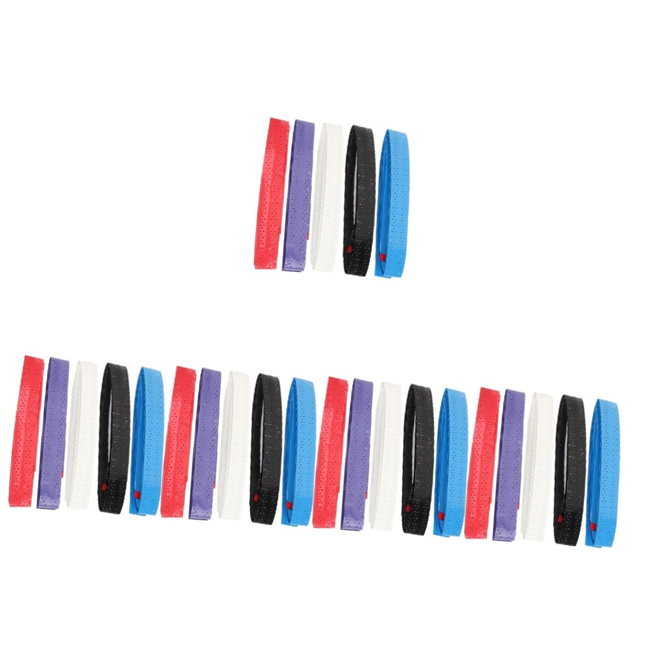 Abaodam 25pezzi Nastro Grip per Racchetta Tennis Nastro Assorbente Antiscivolo per Impugnatura Racket Confezione Multi-Colore Accessorio Sportivo Pratico e Leggero