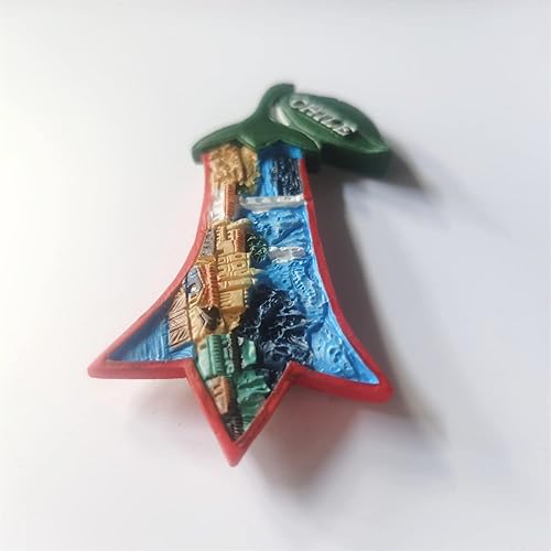 Miniatura 5 de Chile - Imán de nevera 3D, regalo de recuerdo de resina, hecho a mano, Chile para refrigerador, colección de decoración para el hogar y la cocina