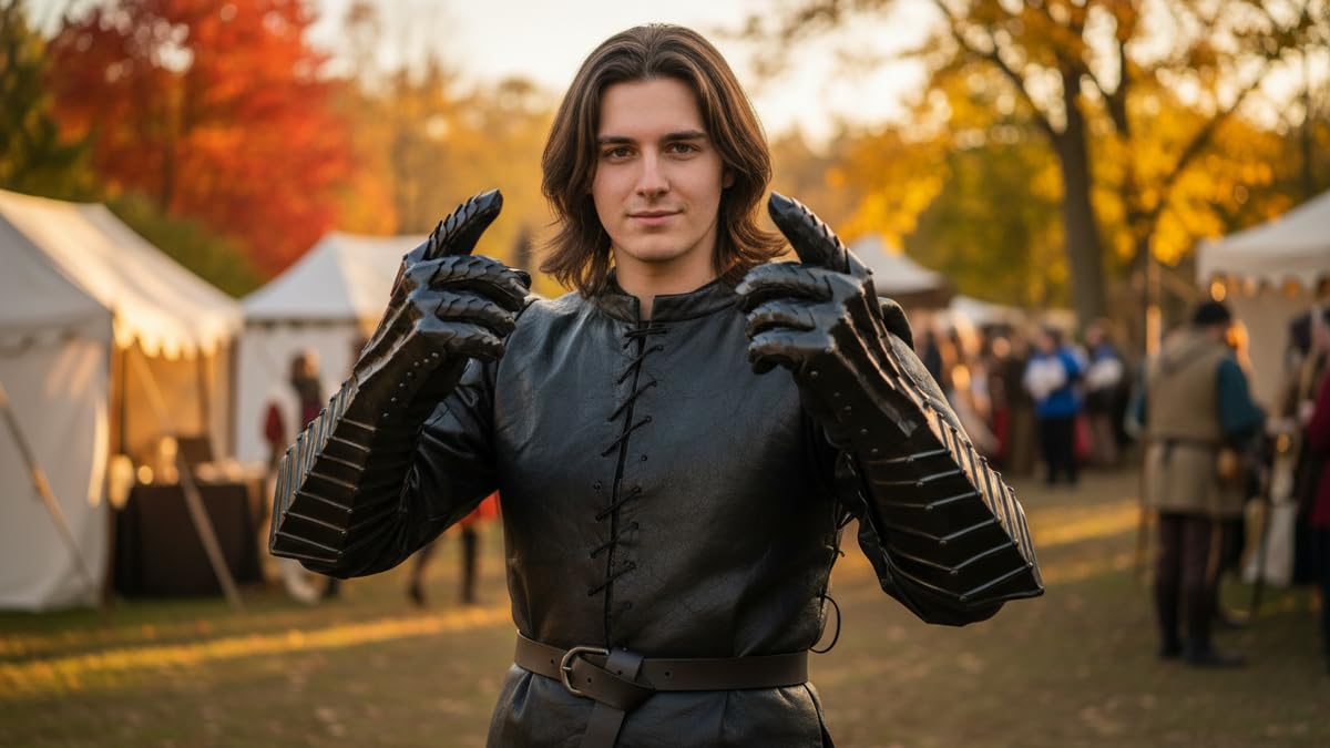 Armor Schwarze antike Nazgul Stulpenhandschuhe aus Stahl, mittelalterliche Rüstung, Paar Crusader LARP Stulpen