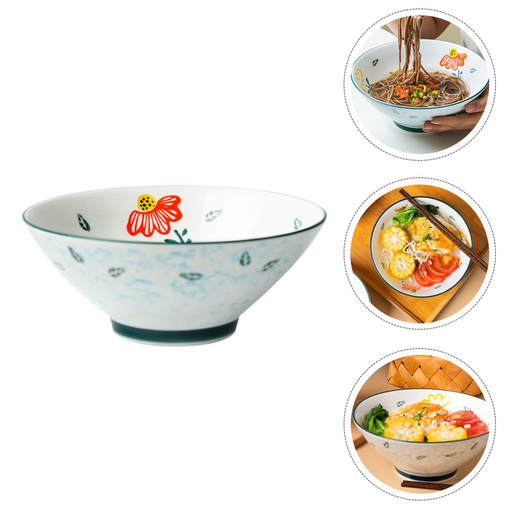 Cuencos de cerámica para Cereales, Cuencos de Porcelana, Cuencos de cerámica para Sopa, Pasta, Ensalada y arroz, microondas, lavavajillas, 8 Pulgadas