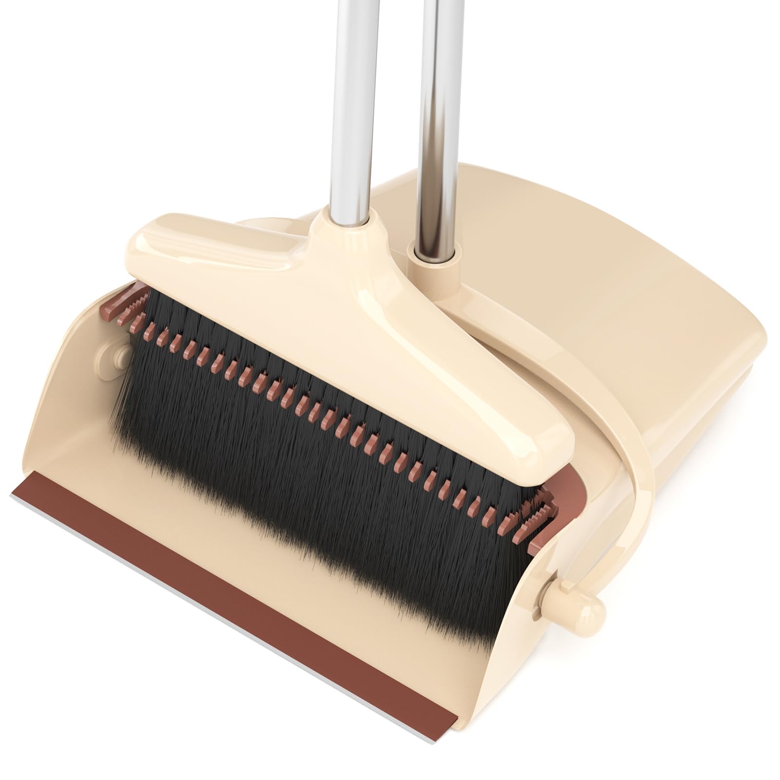 Broom And Dustpan Set Combo With 54 Inch Long Handle For