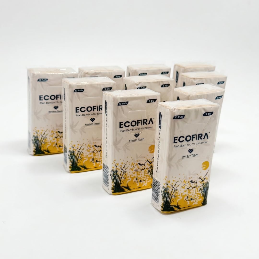 Ecofira Bamboo Pocket Tissue (Pack of 10) | 3-Ply Soft & Strong | Travel-Friendly Pocket Tissues - Review, Price and Buying Guide