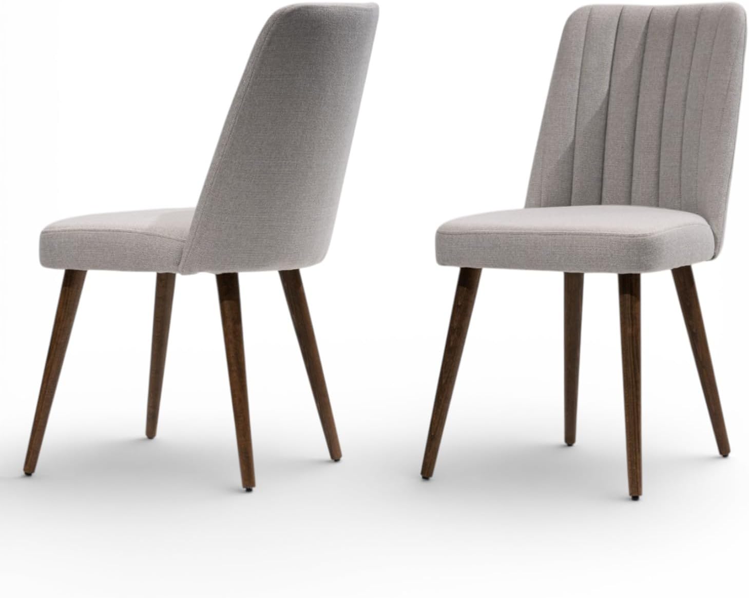 Modern Upholstered dining chair for dining room (Set of 2) - Wood Leg, Comfy Accent Side Chairs for Dining Table - Performance Fabric - Tool-Free Easy Assembly - Farmhouse Dining Chairs Set of 2