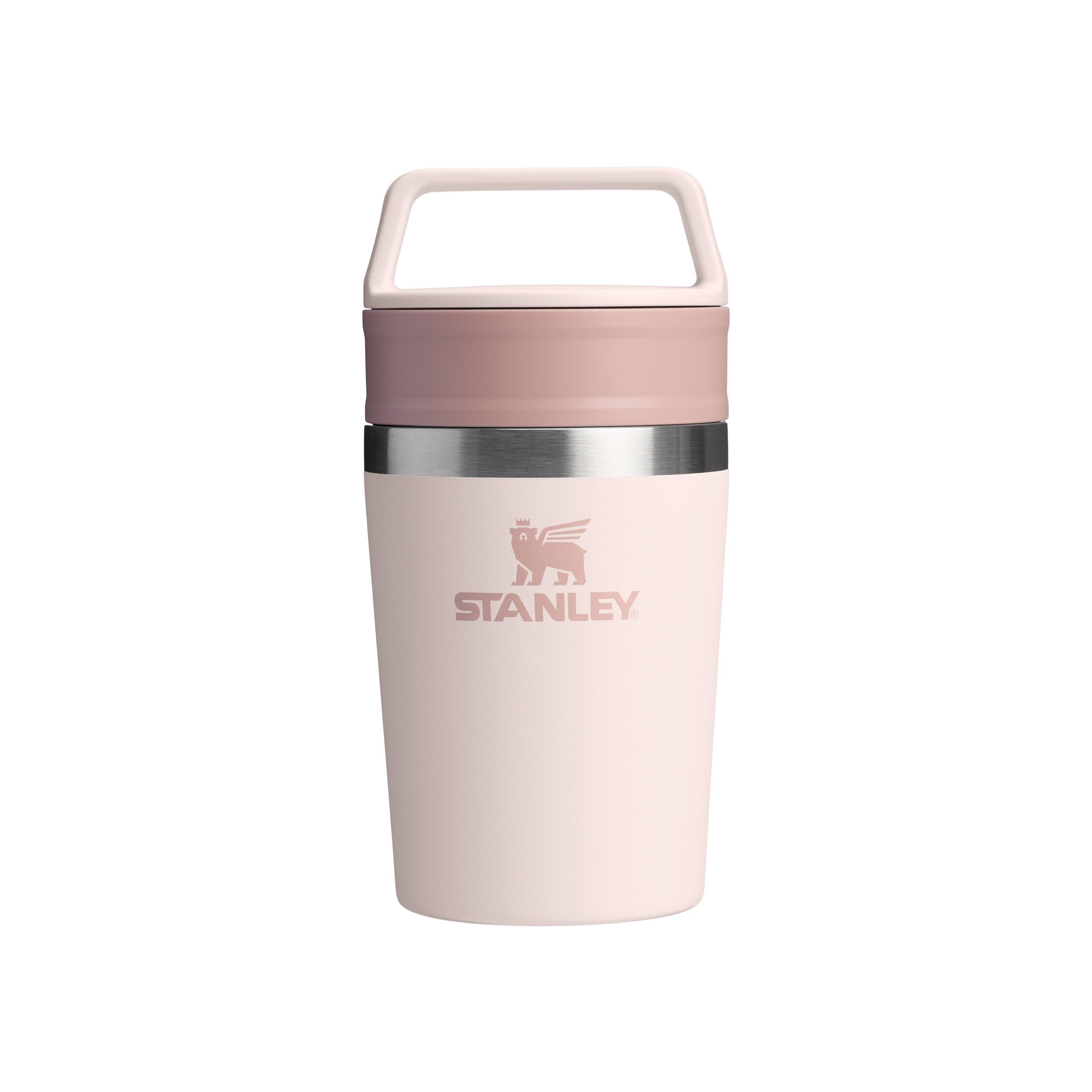 Stanley 1913 Mug Isotherme Cafe To-​Go 0.23L - 3 Heures Chaud - 4 Heures Froid - Étanche et Compact - Thermos Café avec Poignée - Lavable au Lave-​Vaisselle - Rose Quartz