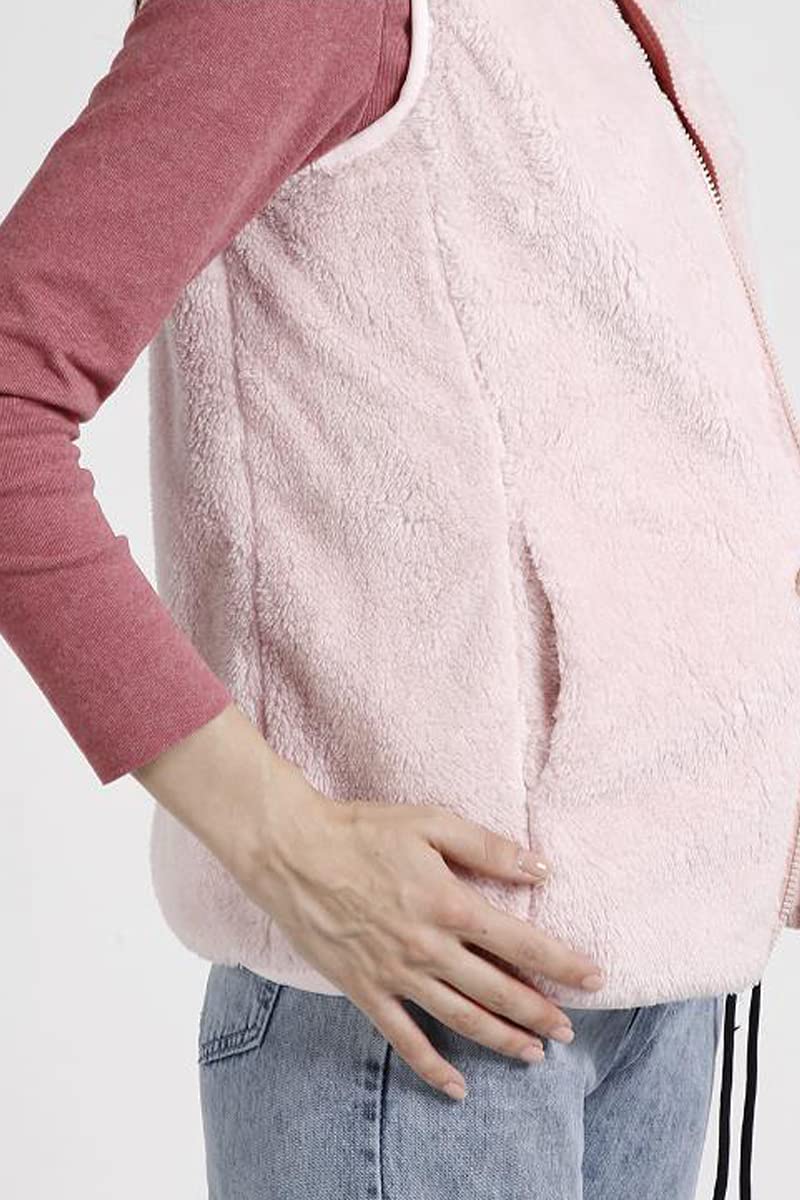 Gilets sans Manches pour Femme Duveteuse Légers et avec Poches Vêtements d'extérieur Duveteusepour l'automne et l'hiver