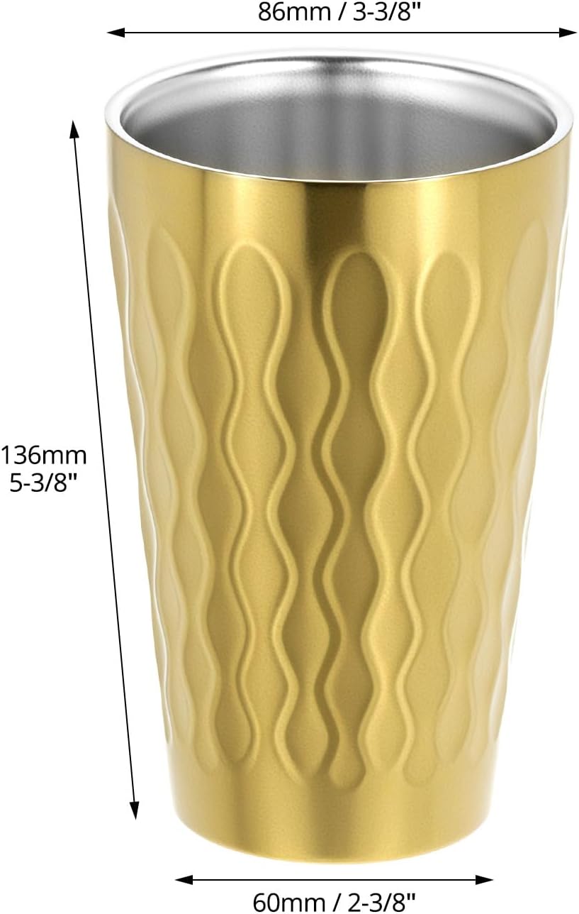 QWORK Stainless Steel Double Wall Cups, 4 Pack 15 oz Insulated Tumbler, Metal Drinking Tumblers, Unbreakable Stackable Water Tumblers Insulated Cup, Shatterproof Cups - Image 6