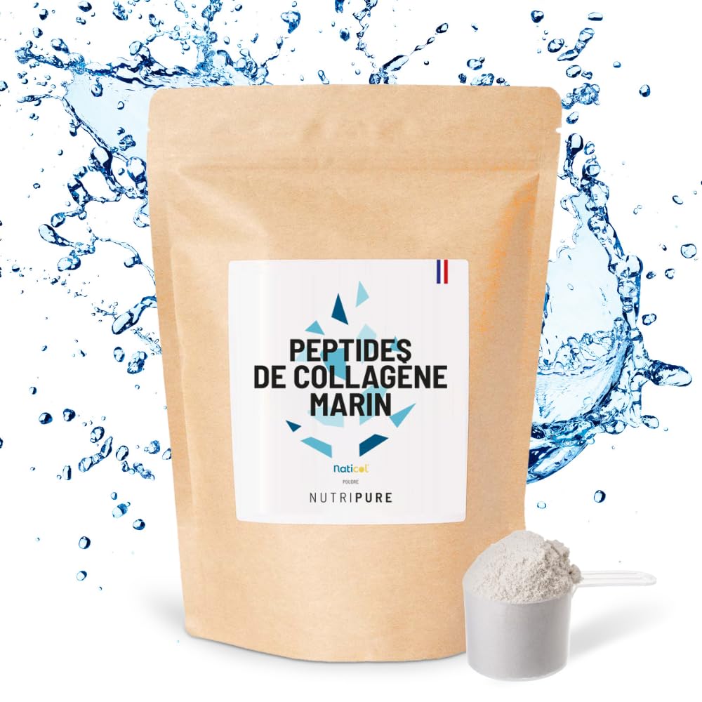 Nutripure | Collagène Marin Sauvage en Poudre | Complément Alimentaire Articulations, Soin des Cheveux & Ongles, Peau | Collagène Marin Hydrolisé | Pot 1,2KG | 4 mois | Goût Neutre | Made in France
