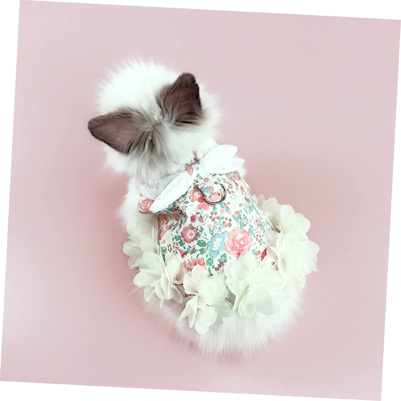 POPETPOP Ensemble Vêtement Décoratif pour Lapin Laisse en Coton Rose, Doux Odeur, pour Promenades Extérieures et Fêtes