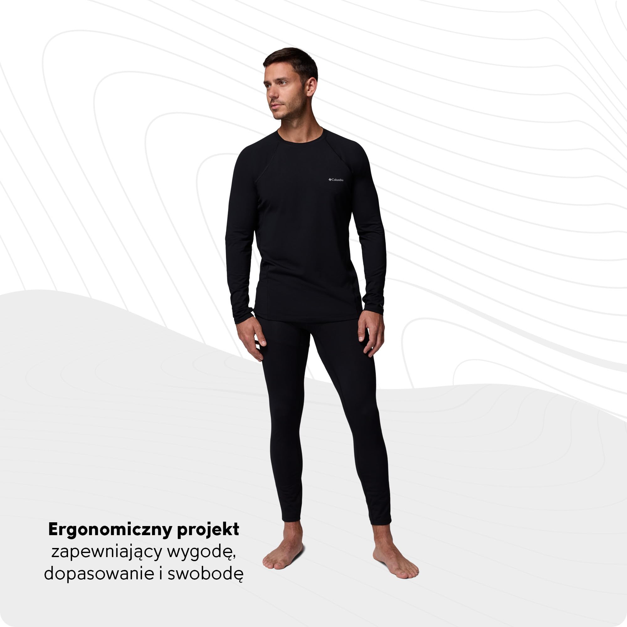 Columbia Męska Koszulka z Długim Rękawem, Midweight Stretch