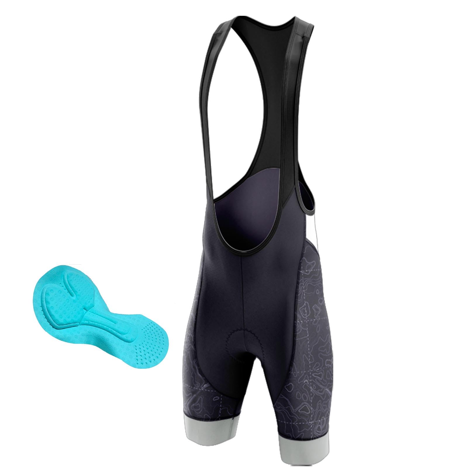FFFF & OLFEH Mens Cycling Bib Shorts - Padded Cycle Tights - Breathable Quick Dry Summer Cycle Shorts - Long Riding Pad Bicycle Biking Bib Shorts