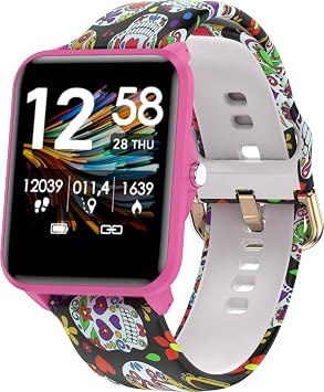 Kix-m Smartwatch Fitness Tracker - Heart Rate Monitor, Blood Oxygen, Watches for Men, Watch,Smart Watch, Fitness,Sleep Tracking, r - 1.5 Inch Touchscreen IP68 Waterproof Women Men - Pink