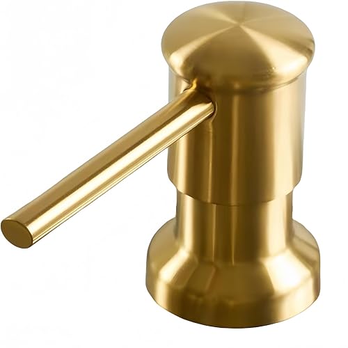 Miniatura 8 de Dispensador de jabón para fregadero de cocina, dispensador de jabón con bomba integrada de níquel cepillado, dispensador de jabón para fregadero de