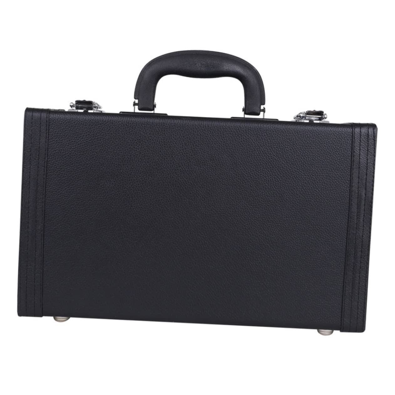 VANZACK Padded Clarinet Storage Case Elegant Leather Carrying Box Lock and Fluffy Interior for Safe Instrument Storage for Musicians