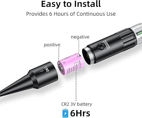 Miniatura 4 de EZshoot Kit de visión de perforación de puntos verde brillante o rojo con interruptor de botón grande para calibre .17 a 12GA