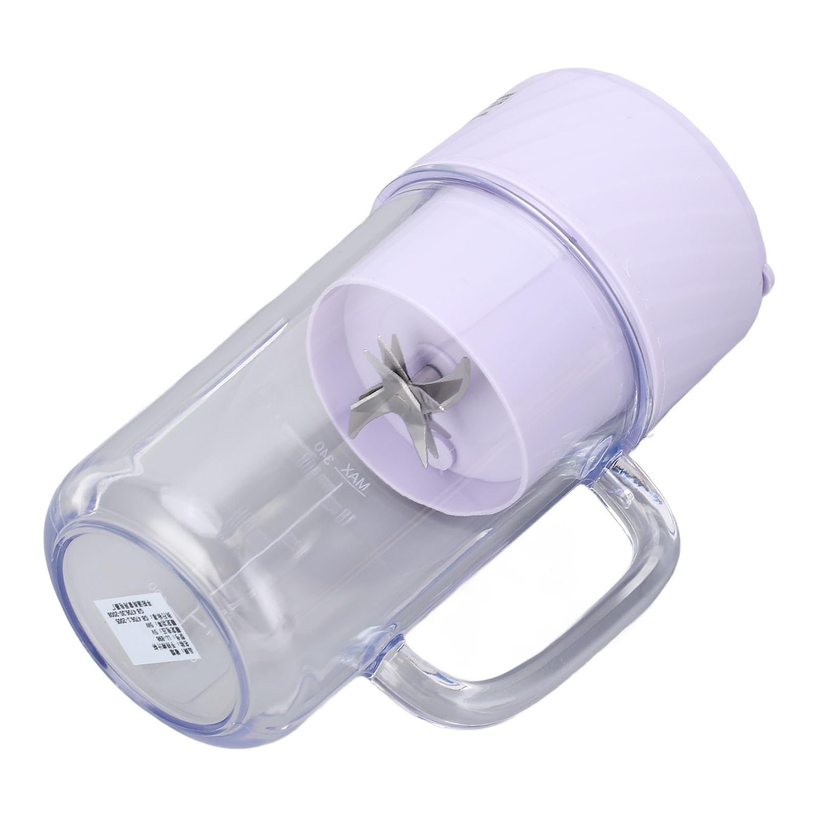 ANGGREK Portable Cup, Multifunctional Fruit Mixer 10 Rechargeable Blades for Juices Office Gym (Purple)