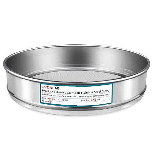 Miniatura 13 de Tamiz de Malla de Pantalla de Acero Inoxidable 304 para Laboratorio, Tamiz de Prueba de Abertura de 4 Mallas (4.75mm), Diámetro de 12 Pulgadas