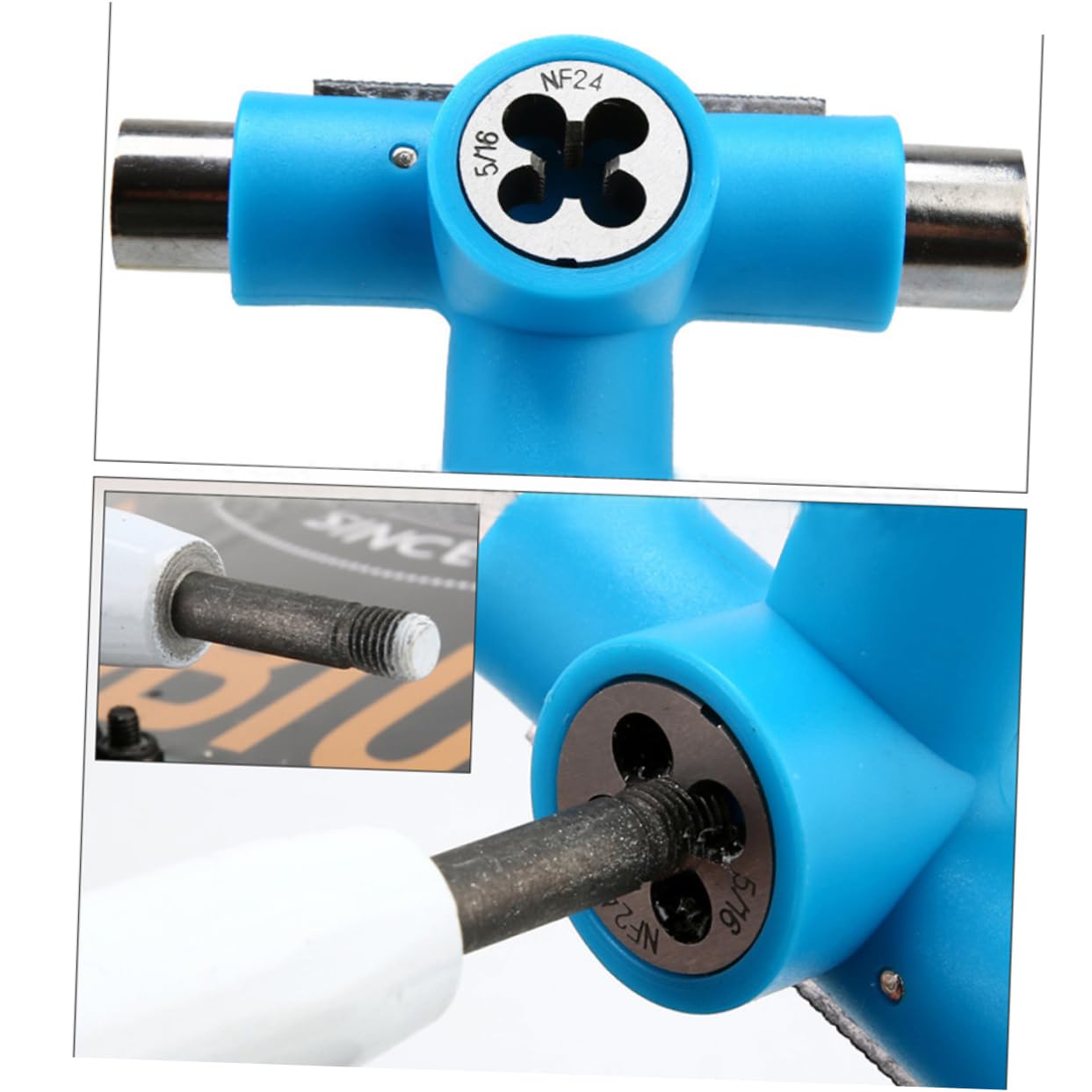 BESPORTBLE Herramienta de Ajuste para Patineta Skateboard en T Azul