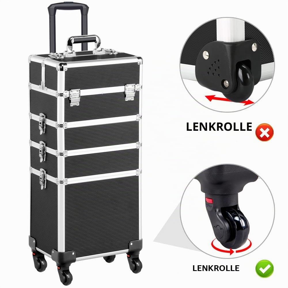 Yaheetech 4 in 1 Kosmetikkoffer groß Schminkkoffer Beauty Case Handgepäck