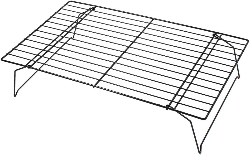 Metal Rectangle Home Kitchen Bread Cake Cookies Cooling Rack 3 Pcs Black (id: e07 4ef f7e 4e9 e75