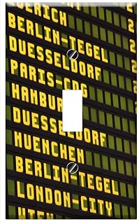 Switch Plate Single Toggle - Airport Flights Scoreboard Flight Travel Ad