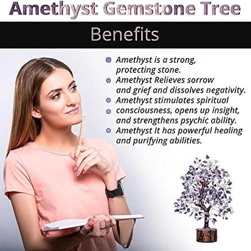 Miniatura 47 de Árbol de la vida de cristal de 7 chakras, cristales curativos hechos a mano, cristales y piedras curativas, árbol del dinero para decoración del #3