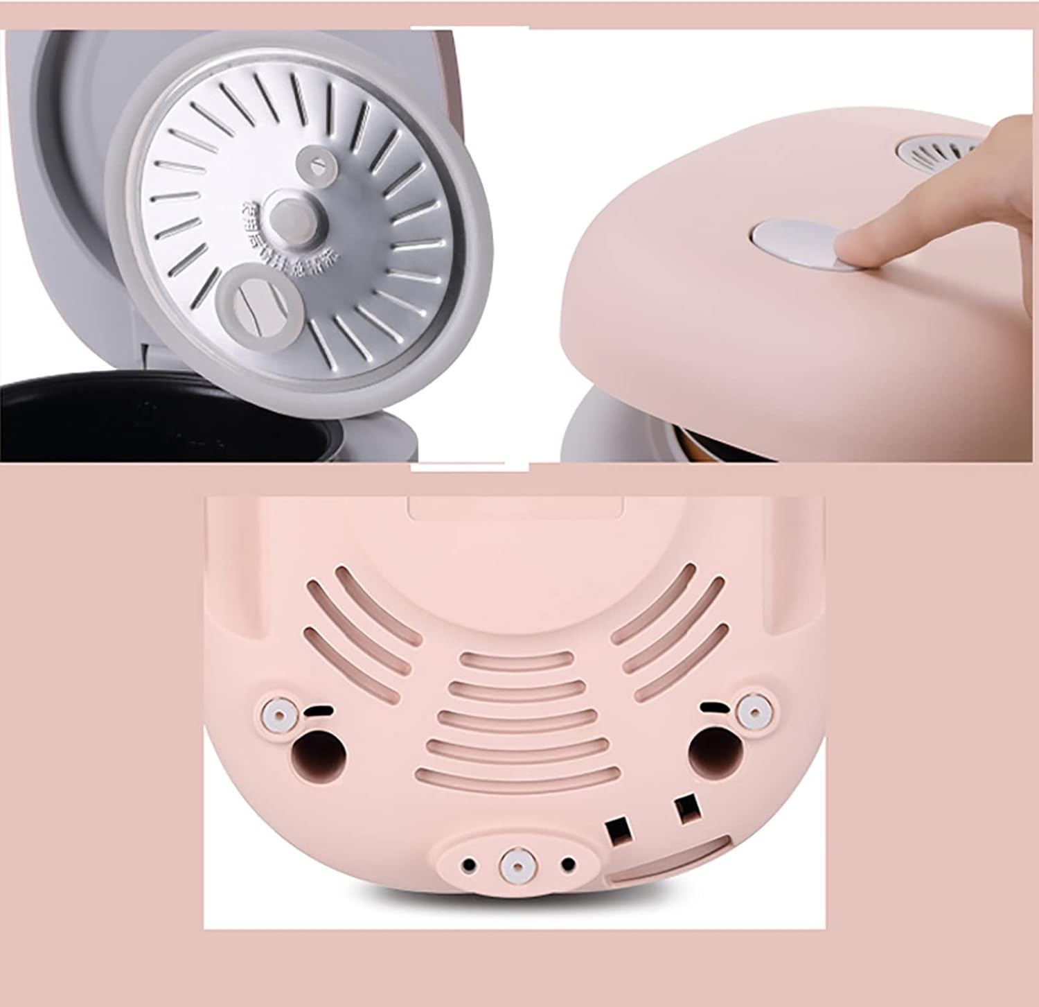 Small Rice Cooker (2L) Portable 24H Reservation Rice Cooker, Non-stick Inner for Family Dormitory，for 1-3 People 220-240V US/EU