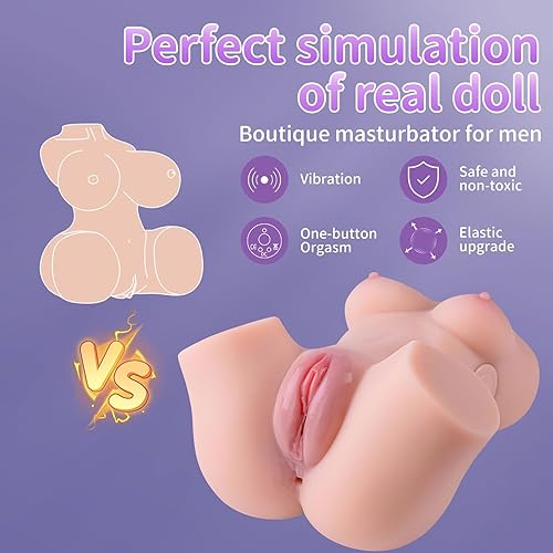 Miniatura 4 de Muñeca sexual vibrante de 6 libras, masturbador masculino, muñecas sexuales Jaspik para hombres con 10 modos de vibración, muñeca sexual femenina
