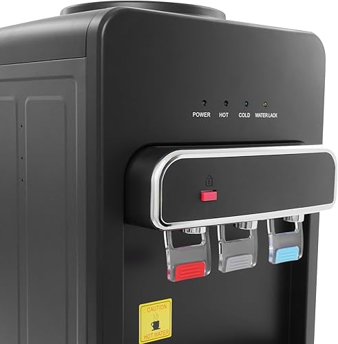 Miniatura 6 de Dispensador de agua de carga inferior de 5 galones, enfriador de agua con boquillas de agua caliente y fría para oficina, hogar, sala de estar