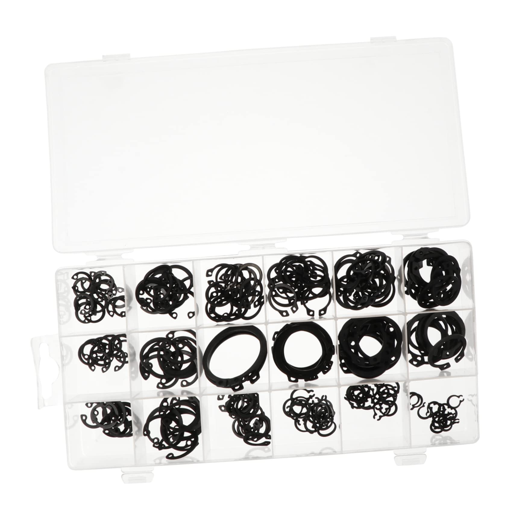 Cabilock 225pcs Retaining Clip Assortment Set External Internal for Automotive Appliance Repairs and Various Projects Organized Storage Case for Easy Access