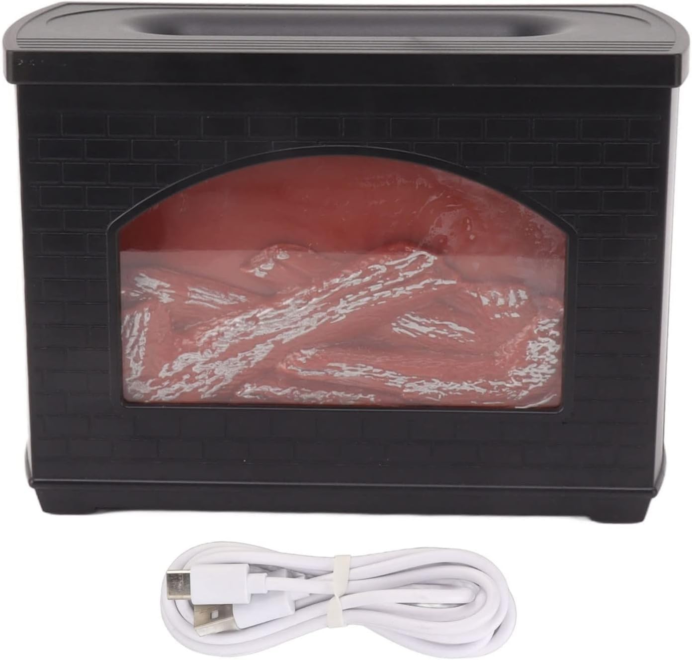 Do użytku domowego Czarny 270 ml Dyfuzor płomieni do kominka Nie BPA Pulpit Dyfuzor olejków eterycznych Nawilżacz mgły 7,5 W 5 V Przenośny, bezgłośny dyfuzor zapachowy do domu