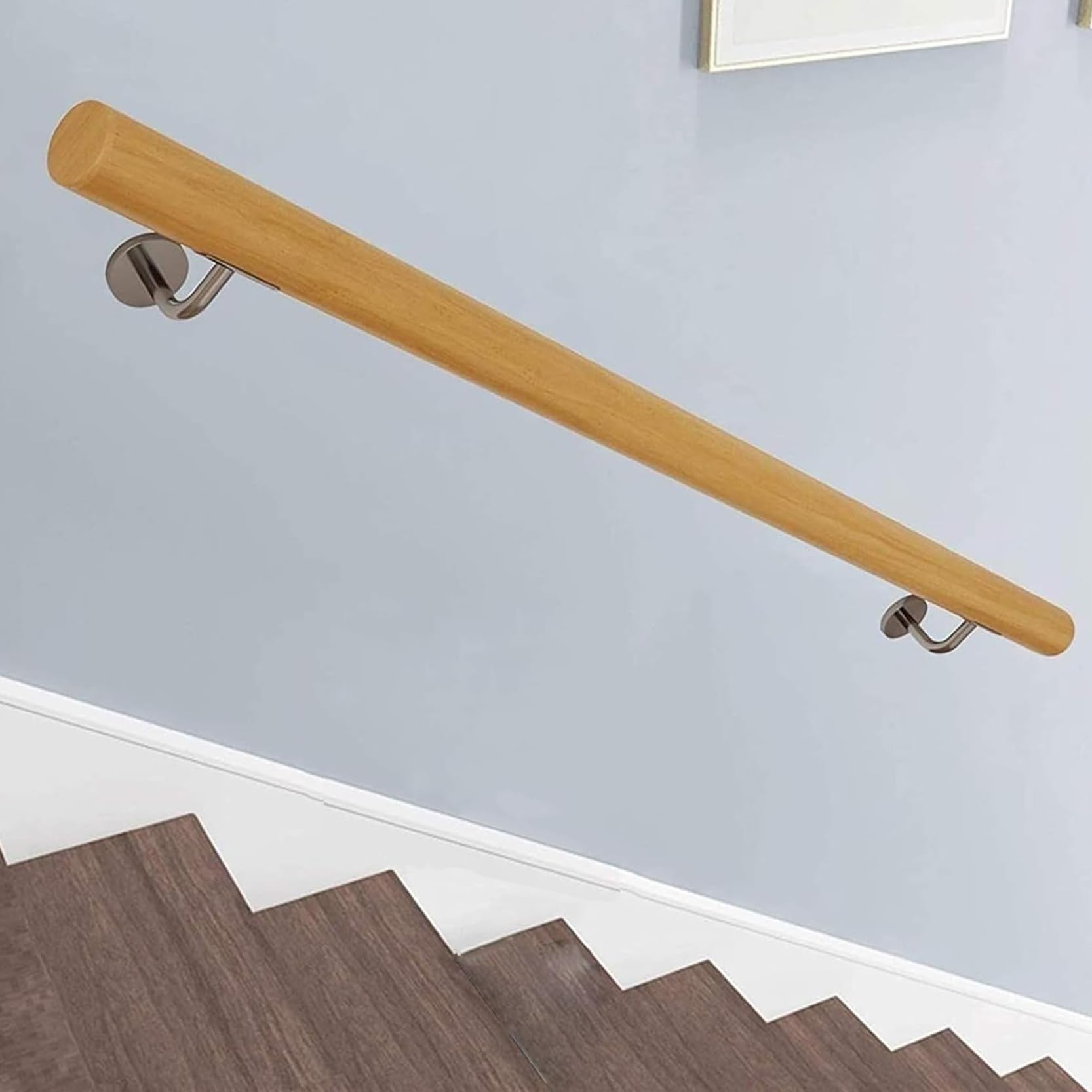 Rambarde de sécurité escalier bois 70cm pour couloir et terrasse