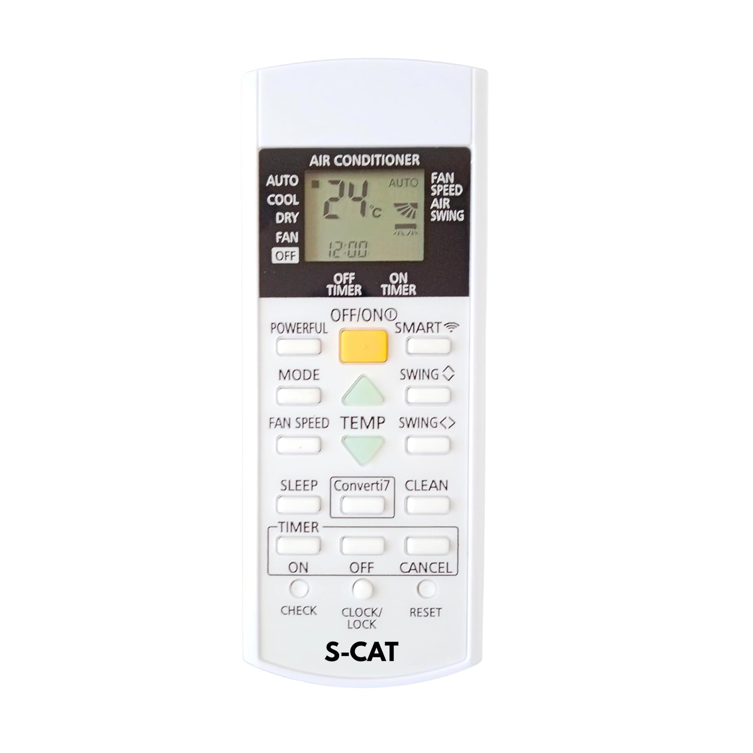 S-CAT Compatible with Panasonic AC Remote Control Model Original 318 (No Backlight) Suitable for 1 1.5 2 Ton Split & Window AC (Match Old Remote Exactly, for Any Issues Contact Customer Care)-image-38