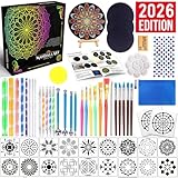 Insnug Mandala Dotting Tools Painting Kit - Rock Dot Paint Stencils Tool Set Art Craft Supplies Kits Tray Brush Zipper Pen for Nail Stone Mandala Arts Drawing Home Decor Activity | Mothers Day Gift