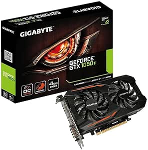 Gigabyte NVIDIA GeForce GTX 1050 D5 4 G 4 GB di memoria GDDR5 128 Bit scheda grafica PCI Express 3 HDMI/DP/DVI, GV-N105TD5-4GD, colore: nero