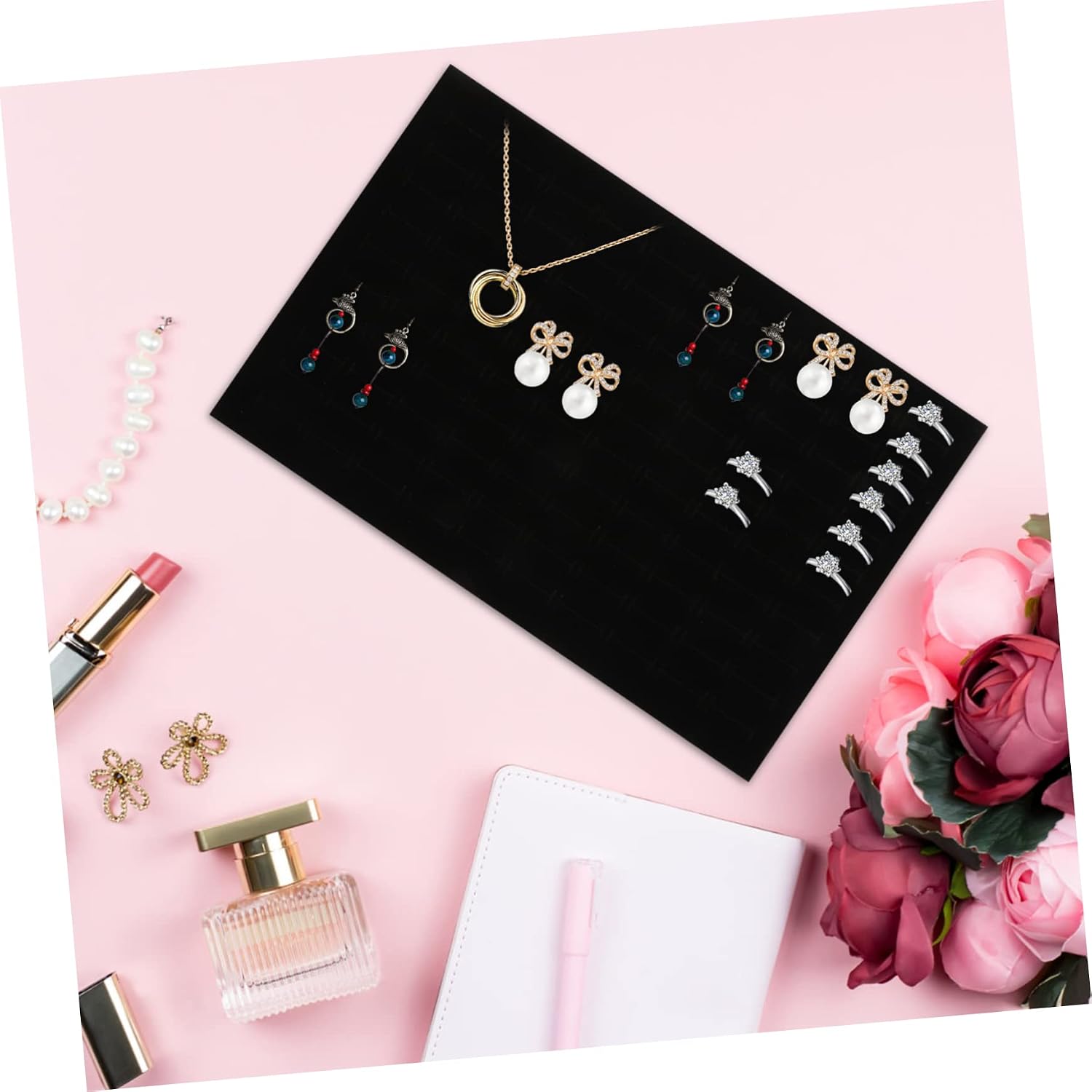 16 pcs Jewelry Box Inserts Sponge Pad for Rings Earrings Storage Jewelry Insert Tray for Organizer and Protection for Dresser