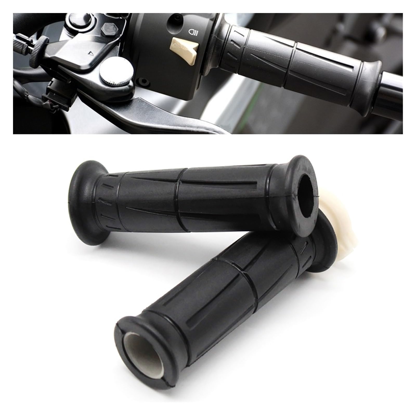 Per Kawas&aki Ni&nja 125 250R 300R 400 650R 1000 ER6R ER6F ER4N Moto Maniglia In Gomma Manopole Maniglia Colla Acceleratore Manubrio Manopole manubrio